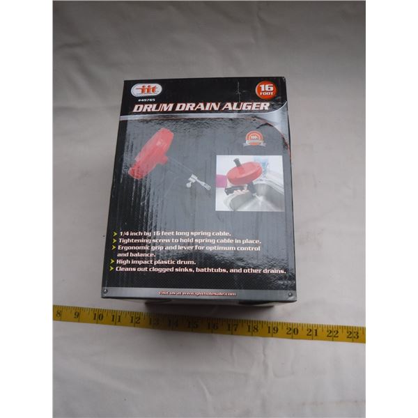 16 Foot Drum Drain Auger | New