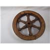 Image 2 : Small Wood & Brass Ship Wheel Decor | Rustic
