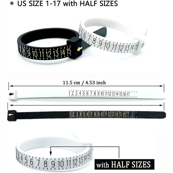 Soft Unique Ring Sizer | New | Works like a Zip Tie | On Choice