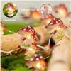 Image 3 : Battery Operated | LED 20 Mushroom Light String | 6.6 Feet in Length | New