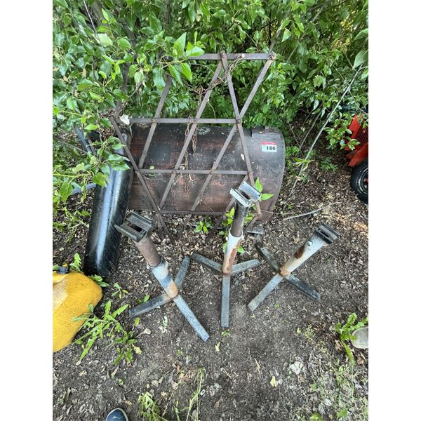 Fuel Tank, Oxygen Bottle, Diamond Harrows & Cart, Stands