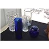 Image 2 : COLLECTION OF GLASS VASES & BLUE GINGER JAR (5 PCS)