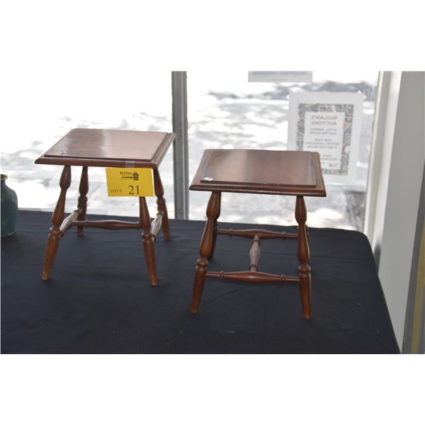 KOA STOOLS (11" X 11" X 12 1/2") (PAIR)
