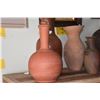 Image 2 : MIXED LOT: BANKO & OTHER NATURAL CLAY POTTERY (4" - 15") (5 PCS)