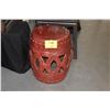 Image 1 : OX BLOOD CYANNE GARDEN STOOL (KILN SPOTS) (14 1/2" X 20")