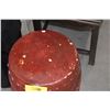 Image 2 : OX BLOOD CYANNE GARDEN STOOL (KILN SPOTS) (14 1/2" X 20")