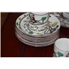 Image 8 : CROWN STAFFORDSHIRE BONE CHINA DINNERWARE, HUNTING SCENE PATTERN: PLATES, BOUILLON CUPS, BOWLS, COFF