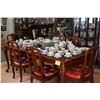 Image 1 : ROSEWOOD DINING TABLE W/1 LEAF, 2 ARM CHAIRS & 4 SIDE CHAIRS