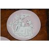 Image 2 : LENWILE ARDALT PINK WALL PLATES, WATER WELL SCENES (2 PCS)