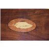 Image 2 : EDWARDIAN MAHOGANY & MAPLE INLAID SHELL RECTANGLE SERVING TRAY W/HANDLES