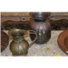 Image 4 : COPPER WALL DECOR, BRASS PITCHER & VASE (4 PCS)