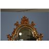Image 3 : WALL MOUNTED CONSOLE TABLE W/MARBLE TOP & HOLLYWOOD REGENCY STYLE GILDED MIRROR (2 PCS)