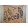Image 2 : FRAMED CHINESE STONE RUBBING OF PHOENIX (25 1/2" X 23")
