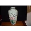 Image 2 : JAPANESE CLOISONNE VASES, PEONY & PLUM, BAMBOO & RUBY KIKU MOTIFS & SMALL GREEN CLOISONNE PLATE (4 P