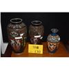 Image 1 : JAPANESE CLOISONNE VASES (7 1/2"-9 3/4") (3 PCS)