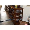 Image 2 : BAMBOO SHELF UNIT W/4 SHELVES & 2 DRAWERS