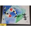 Image 2 : FRAMED WATERCOLOR, HAPPINESS; SIGNED (21 3/4" X 17 3/4")