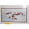 Image 2 : FRAMED PRINT, KOI; SIGNED (21 3/4" X 17 3/4")