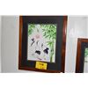Image 1 : KOA FRAMED WATERCOLOR PAINTING, HAPPINESS & LONG LIFE; SIGNED (17 3/4" X 21 3/4")