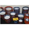 Image 1 : TAKAHASHI JAPANESE IMARI PORCELAIN PLATES, BOWLS, DISHES & CHOPSTICKS (87 PCS)