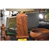 Image 2 : CARVED KOA LAMP W/SHADE