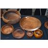 Image 2 : COLLECTION OF HAWAIIAN WOOD BOWLS & PLATE (6 PCS)