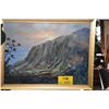 Image 1 : FRAMED PALETTE KNIFE-OIL, KALAOA, HAWAII; SIGNED J. YOKOYAMA (JEAN) (26 1/2" X 24 1/4")