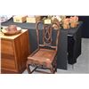 Image 1 : CHINESE HARDWOOD CHAIR W/BAMBOO MOTIF