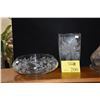 Image 1 : ETCHED GLASS VASE & BOWL (2 PCS)