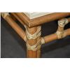 Image 4 : MCGUIRE RATTAN SOFA TABLE W/MARBLE TOP (50" X 20" X 33")