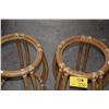 Image 2 : MCGUIRE RATTAN TABLES (NEEDS GLASS) (PAIR)