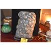 Image 1 : JAPANESE SUISEKI FLOWER STONE SCHOLAR ROCK ON STAND (20" X 11")