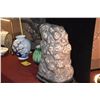 Image 3 : JAPANESE SUISEKI FLOWER STONE SCHOLAR ROCK ON STAND (20" X 11")