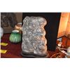 Image 6 : JAPANESE SUISEKI FLOWER STONE SCHOLAR ROCK ON STAND (20" X 11")