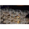 Image 2 : CRYSTAL CHAMPAGNE/TALL SHERBERT, BROOKDALE BY THARAUD, JUSTIN & SILVERPLATED SERVING TRAY (12 PCS)