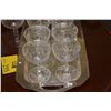 Image 3 : CRYSTAL CHAMPAGNE/TALL SHERBERT, BROOKDALE BY THARAUD, JUSTIN & SILVERPLATED SERVING TRAY (12 PCS)