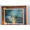 Image 1 : KOA FRAMED COLOR LITHOGRAPH, FERN GROTTO, 242/500; A. CASEY