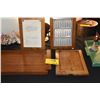 Image 1 : VINTAGE WOOD CALENDAR HOLDERS & WOODEN TRAY (5 PCS)
