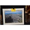 Image 1 : MATTED AERIAL PHOTOGRAPH, HONOLULU BY LEONARD NAKAHASHI
