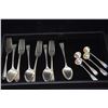 Image 2 : STERLING FORKS & SPOONS, OLD ENGLISH PATTERN (9) & SALT SPOONS (358 G) (10 PCS)