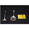 Image 1 : STERLING CRACKER SPOON & COIN SILVER LADLE