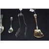 Image 2 : ANTIQUE GORHAM STERLING SILVER MARGUERITE SERVING SPOON, STERLING ASPARAGUS TONGS & STERLING SPOONS 