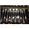 Image 2 : 24 PIECE SET OF 0.800 FINE SILVER FORKS & KNIVES, GERMAN , 20TH CENTURY, MONOGRAM: "CH" (1,184 G) (2