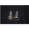 Image 3 : GEORG JENSEN ACORN STERLING SILVER & ENAMEL SALT CELLARS (BLUE & GREEN) W/SPOONS & GEORG JENSEN STER