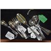 Image 2 : STERLING SILVER SALT & PEPPER SCOOPS, STERLING SOUVENIR FORK W/BEAR & ORANGES ON HANDLE, MARKED "191