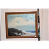 Image 2 : FRAMED OIL ON BOARD, HAWAIIAN SEASCAPE PAINTING; SIGNED D. HOWARD HITCHCOCK (16" X 20")