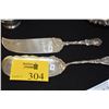 Image 1 : STERLING SILVER ICE CREAM CAKE KNIFE & STERLING SILVER CRUMBER (422 G) (2 PCS)