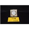 Image 1 : ART DECO STERLING SILVER TRAVELING CLOCK, R. BLACKINGTON & CO., MONOGRAM "D" & "1889-1914", 8 DAY SW