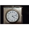 Image 3 : ART DECO STERLING SILVER TRAVELING CLOCK, R. BLACKINGTON & CO., MONOGRAM "D" & "1889-1914", 8 DAY SW