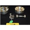 Image 3 : GORHAM STERLING PORRINGER BOWL, STERLING CHICKEN NAPKIN RING, TOWLE STERLING RATTLE & STERLING CHILD